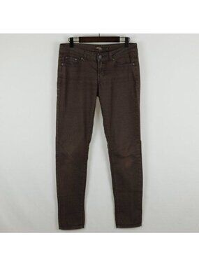 Prana Kayla Women's Size 2 Peppercorn Brown Low Rise Skinny Jeans